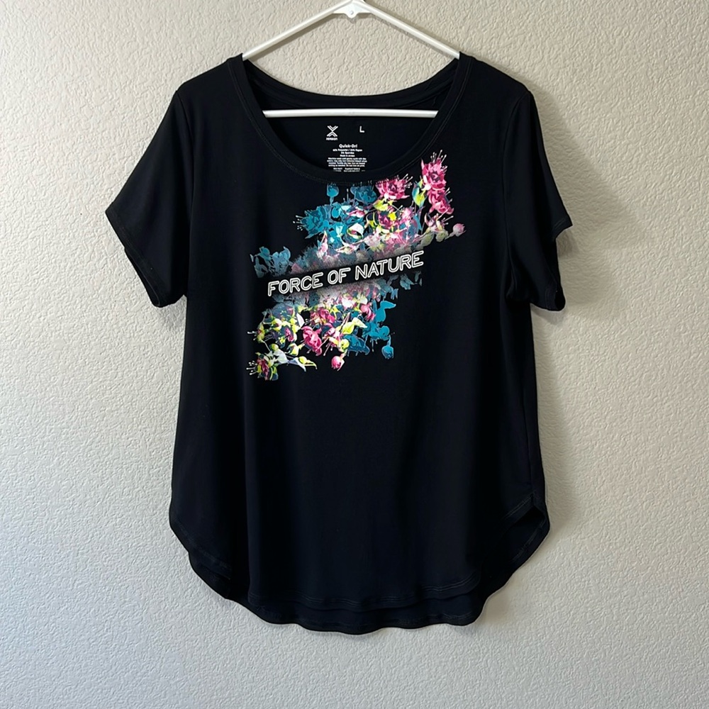 Xersion Force of Nature Athletic Graphic Tee Size Large